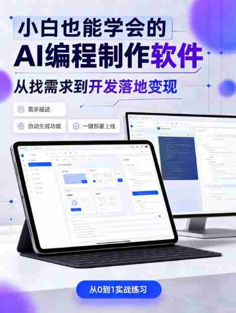 手把手教会你ai编程制作软件到变现全路径，零基础小白轻松上手，从找需求到开发落地变现【揭秘】-一起发