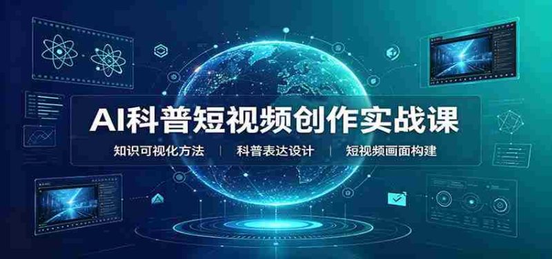AI科普短视频创作实战课:配套要点文档,文案与视频提示词模板教学-一起发