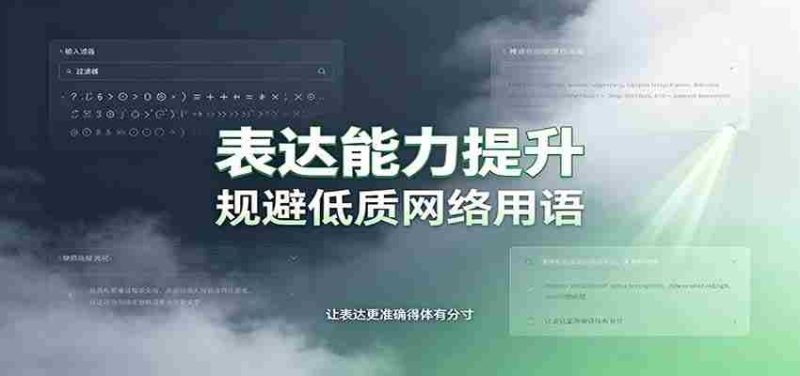 表达能力提升:语言塑造思想逻辑,规避低质网络用语,强化心智感知-一起发