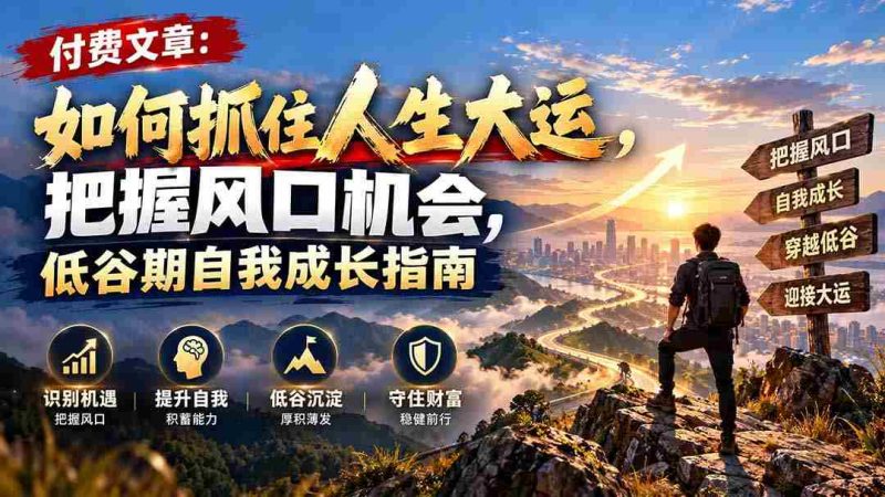 深度解析:解锁人生巅峰,掌握时运脉动,逆境突破之道全攻略-一起发