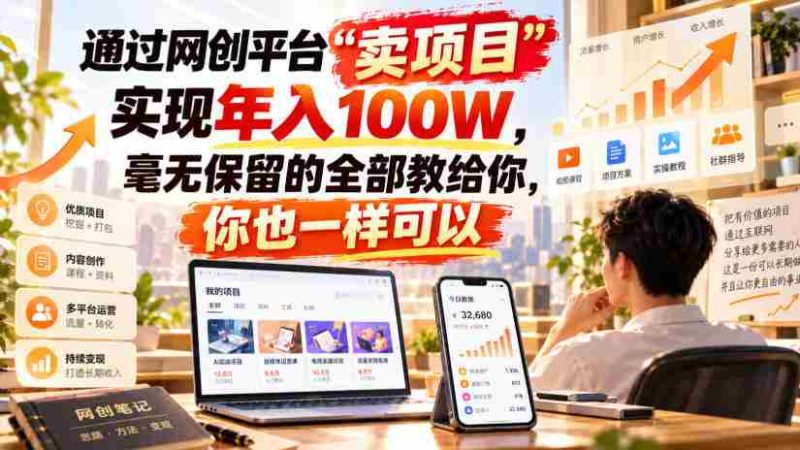 揭秘网络创业平台“项目销售”之道:轻松实现年薪百万,倾囊相授教你成功秘诀!-一起发