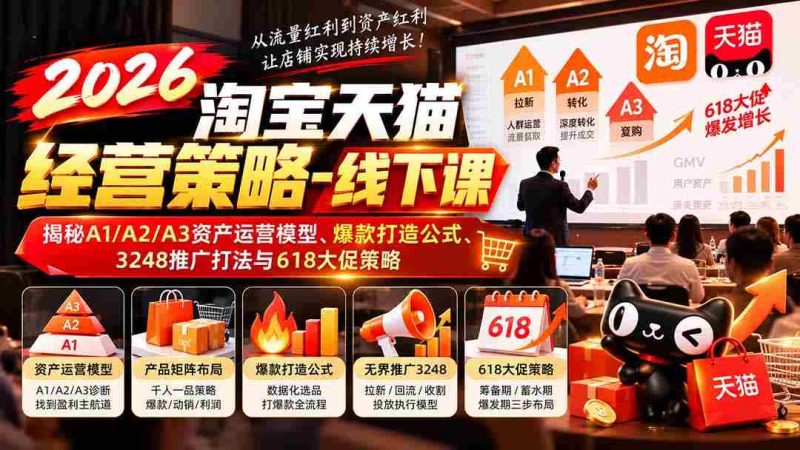2026年淘宝天猫实战攻略:深度解析资产运营秘诀、爆款打造方程式、全方位推广技巧及618促销战略-一起发