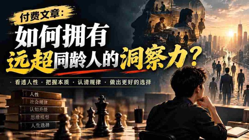 原文改写：解锁洞察力：一篇文章教你如何胜过同龄人-一起发