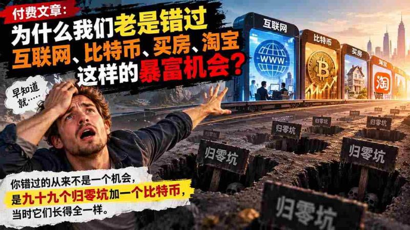 揭秘:为何屡屡错失互联网、比特币、购房、淘宝等致富良机?-一起发