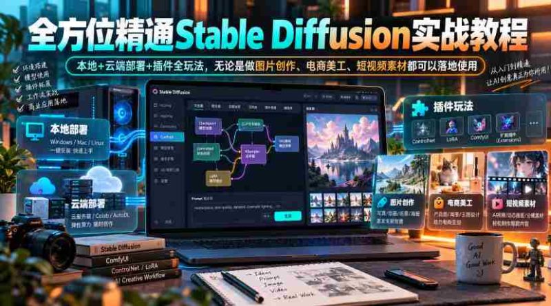 深度解析Stable Diffusion全攻略:本地与云端部署,插件技巧一网打尽,图片创作到短视频制作,实用技能全掌握-一起发