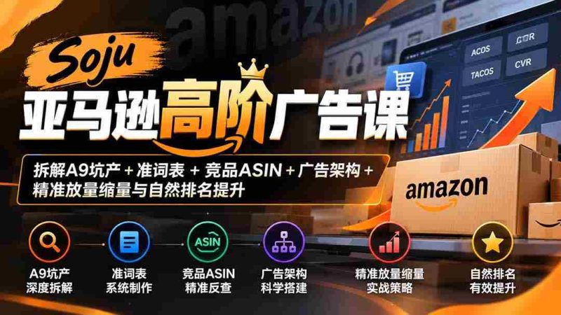 亚马逊烈酒广告精讲:揭秘A9算法优化、精准关键词、竞品分析、广告布局与流量调控技巧-一起发