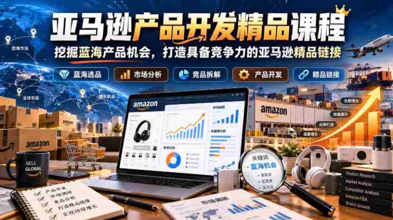 探秘亚马逊:打造高竞争力链接的蓝海产品开发秘籍课-一起发