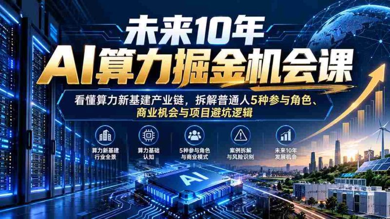 解码未来十年AI算力投资风口:深入剖析算力基础设施产业链,揭秘大众五重参与途径、商机洞察及项目风险规避策略-一起发