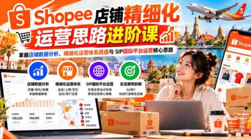深入解析Shopee店铺运营:进阶数据分析与精细化管理体系,解锁SIP全球平台运营精髓-一起发