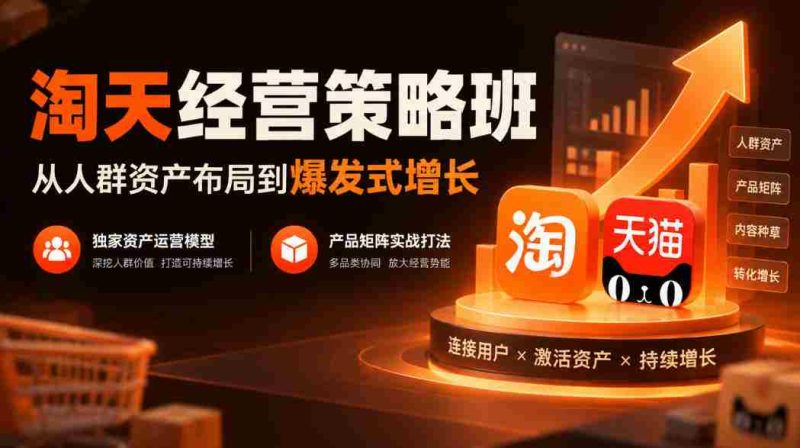 探索淘天经营奥秘:从精准人群布局至迅猛增长,揭秘独门资产运营模式,实战产品矩阵战略攻略-一起发