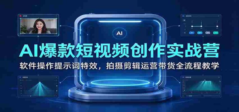 短视频制作神器：AI助力爆款视频，全面解析软件技巧、拍摄剪辑及运营带货之道-一起发