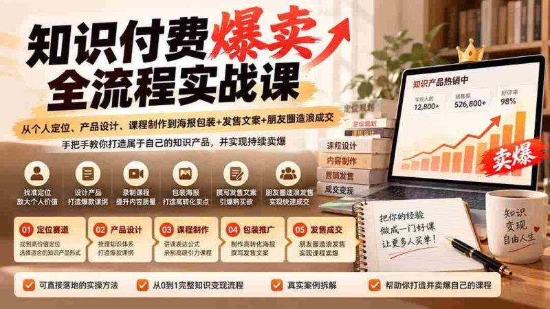 揭秘知识付费热销秘诀:从个人品牌塑造到课程打造,一站式掌握营销与成交策略-一起发