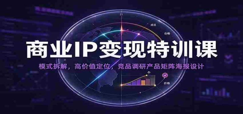 深度解锁商业IP变现密码:解析成功模式,精准定位高价值,深入分析竞品,构建产品矩阵与视觉海报-一起发