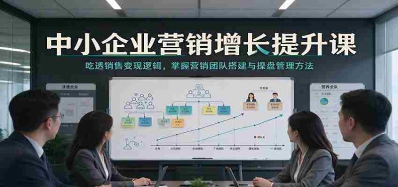 深度解码中小企业营销增长秘诀:精通销售转化技巧,学会高效营销团队组建与运营管控-一起发