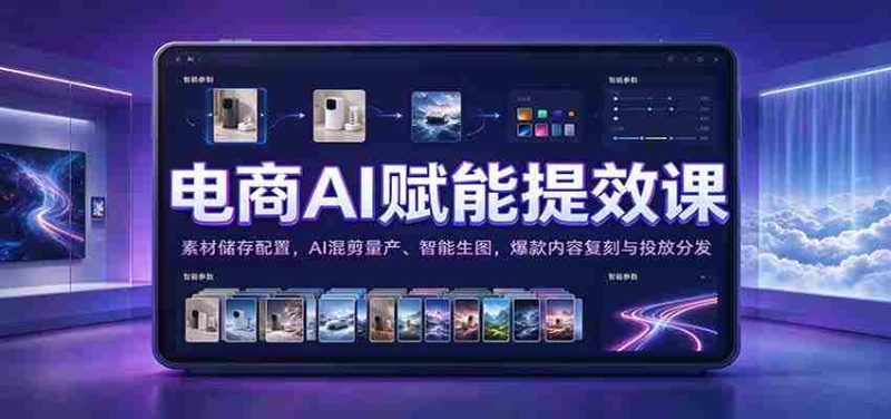 电商AI助力效率升级:素材存储优化,AI智能混剪批量生产,智能绘图,爆款内容复制及精准投放-一起发