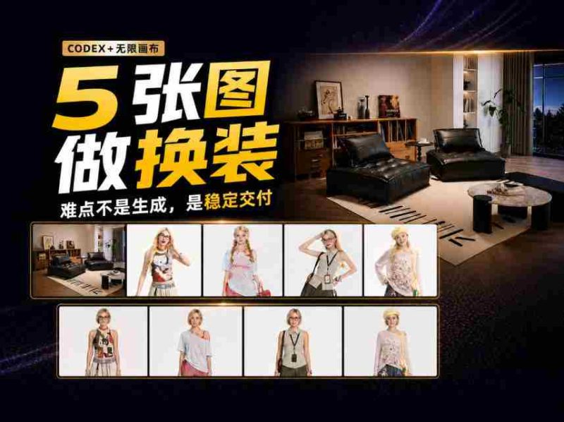 探索无限创意空间:Codex携手5图沙发换装视频,秘诀不在于关键词!-一起发