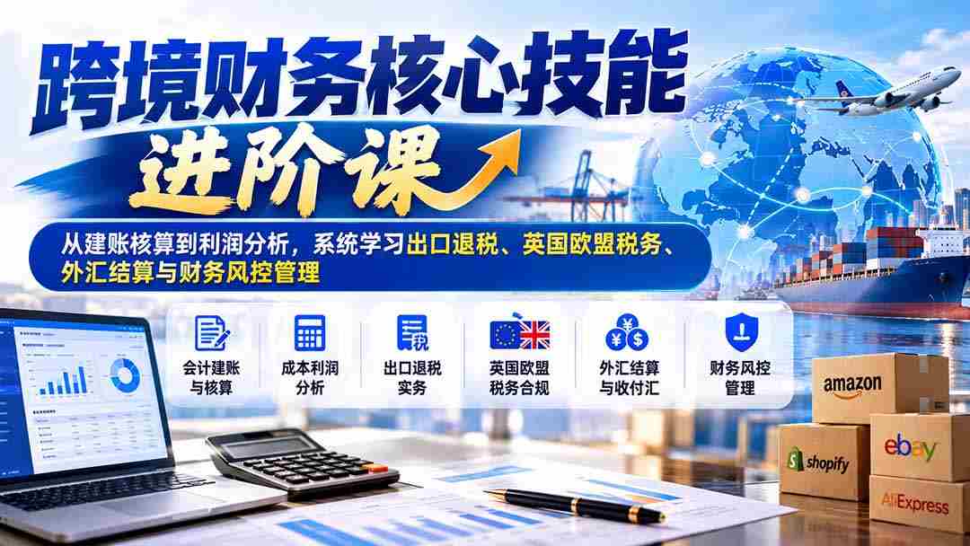 跨越财务难关，精通国际财税：深度解析建账到盈利，全面掌握出口退税、英欧税务、外汇操作及风险管控技巧-一起发