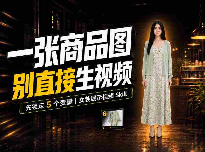 AI女装视频频频翻车？症结并非提示词，Skill女装展示技术聚焦五大关键变量！-一起发