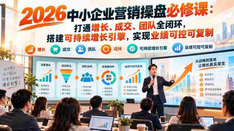 2026年中小企业营销攻略秘籍:全方位构建增长链、成交链、团队链,打造持续增长动力,确保业绩稳定与复制-一起发