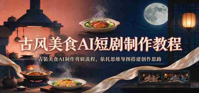 探寻古韵风味:AI助力古装美食短剧制作全攻略,思维导图引领创意搭建-一起发