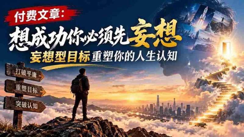 颠覆传统观念：迈向成功的先导——追求幻想目标，重塑人生认知之路-一起发