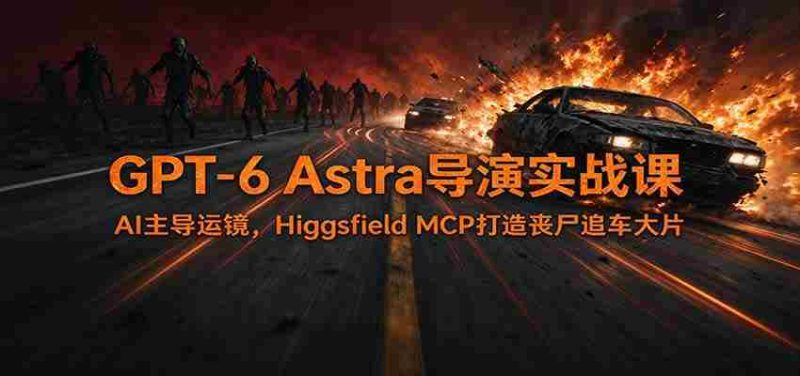 AI导演GPT-6实战课堂:丧尸追车巨制,Higgsfield MCP演绎AI运镜艺术-一起发