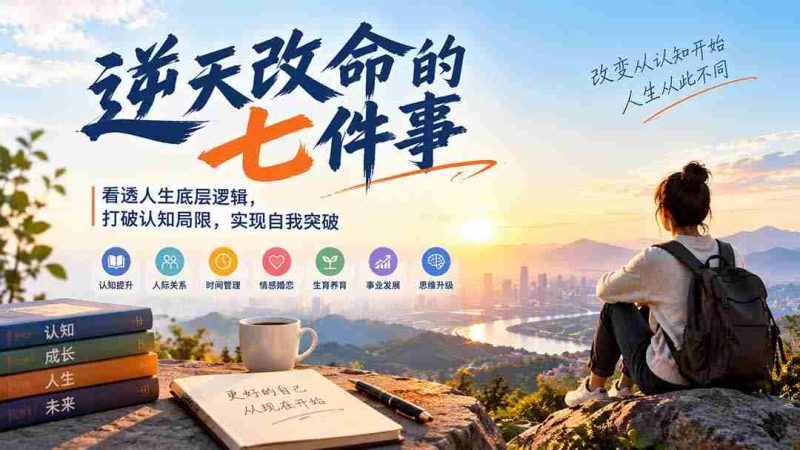 揭示人生奥秘:七招助你逆风翻盘,洞悉底层法则,拓宽认知边界,迈向自我飞跃-一起发