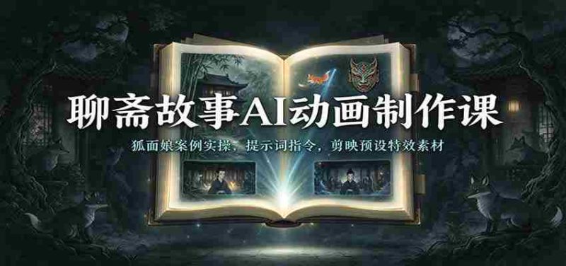 AI动画演绎《聊斋》奇谈:狐面娘实操教程,掌握剪映特效技巧-一起发