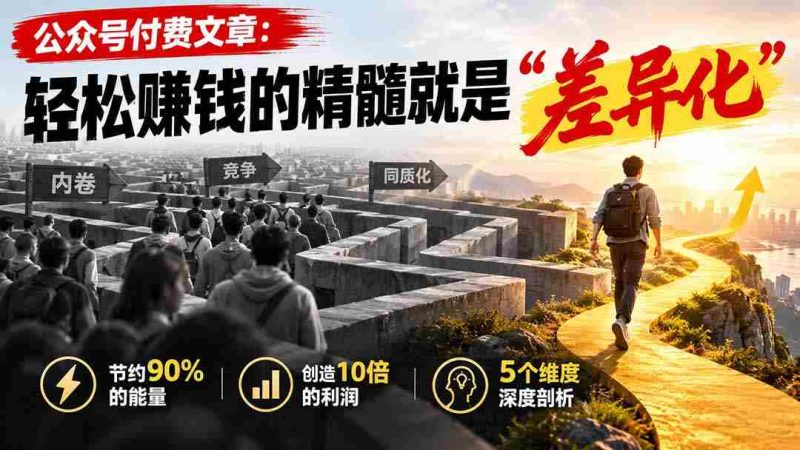 揭秘公众号盈利之道:差异化内容,轻松实现财富增长-一起发