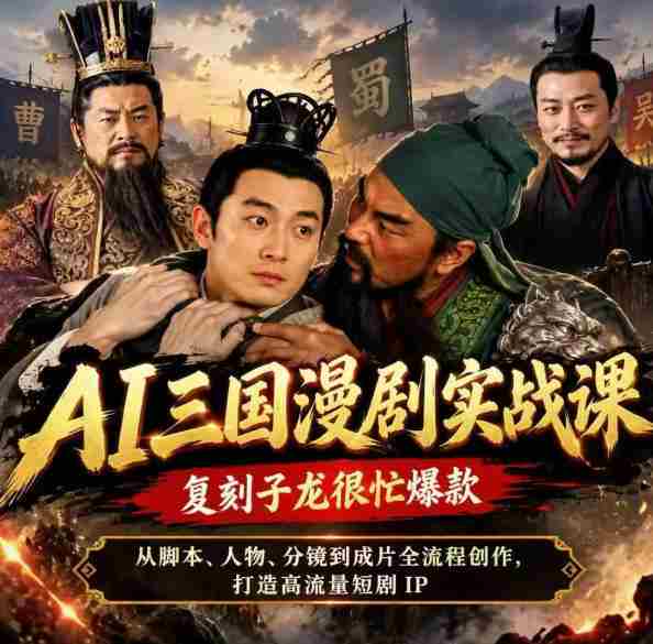 短视频平台14万粉丝大V揭秘AI三国剧创作技巧,再现子龙繁忙风姿,涵盖剧本、角色、画面到最终成片,打造爆款热门短片IP-一起发