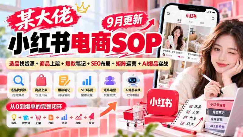揭秘电商巨头小红书运营攻略:9月精选,从选品到爆款,一网打尽SEO与AI实战技巧-一起发