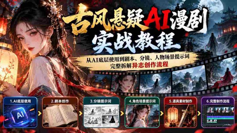 AI赋能古风悬疑剧创作攻略:深度解析AI应用、剧本撰写、分镜设计及场景提示词,揭秘完整剧情制作步骤-一起发