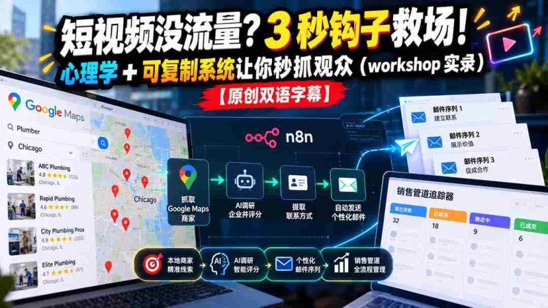 流量枯竭短视频?掌握3秒关键钩子,心理学结合复制策略,轻松锁定观众眼球(现场workshop精彩回顾)【独家双语呈现-一起发