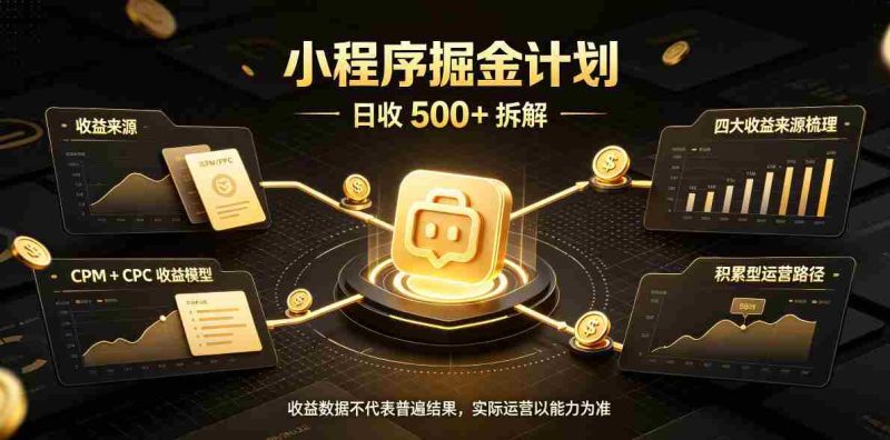 揭秘:日进斗金的小程序推广攻略,腾讯官方保障收益,高客户留存,持续稳定获利-一起发