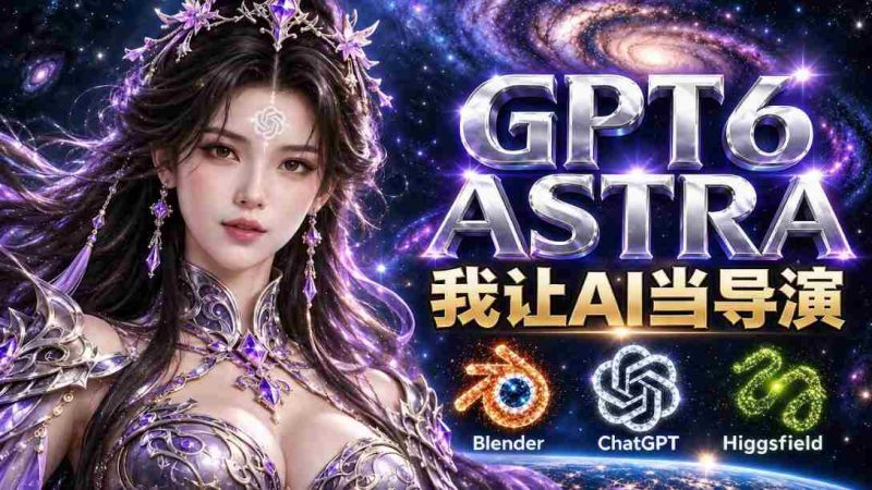 引领GPT-6 Astra执掌镜头:Higgsfield与Blender联手创制30秒玄幻电影级剪辑杰作!-一起发