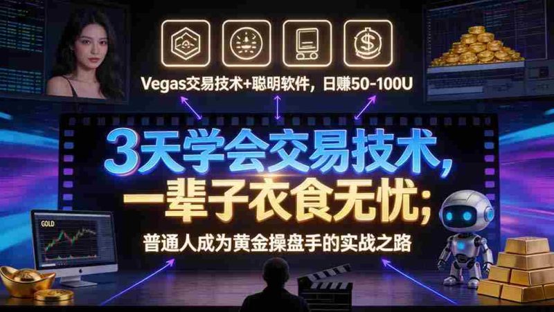 三天精通“顺势交易法”,智能软件助力,新手轻松掌握市场动向,日赚30-100美元,长期稳定盈利-一起发
