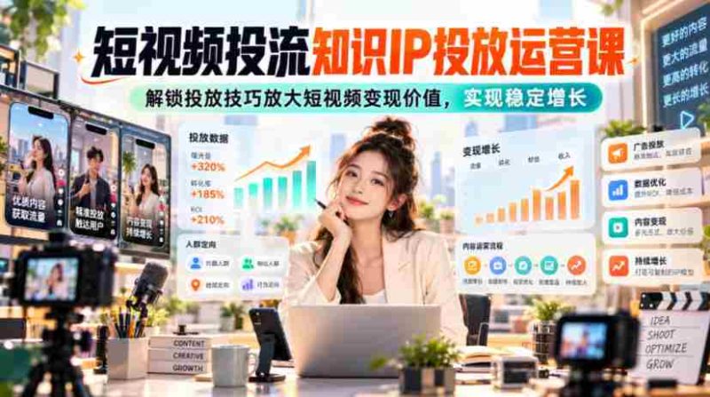 短视频流量运营秘籍:掌握投放策略,提升变现效能,助力持续增收-一起发