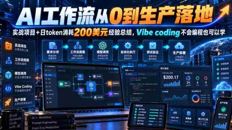探索AI工作流从无到有:实战项目助力,仅需每日200美元,Vibe coding让编程小白也能驾驭-一起发