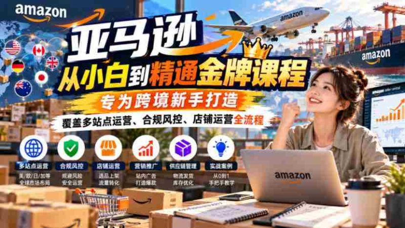 解锁跨境电商高手之路:亚马逊小白进阶指南,全面解析多平台运营、合规策略与店铺管理全链条-一起发
